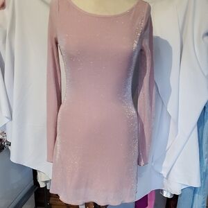 Elegant Pink Sequin Dress